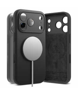 Ringke Silicone Magnetic MagSafe Case for iPhone 17 Pro Max - Bl