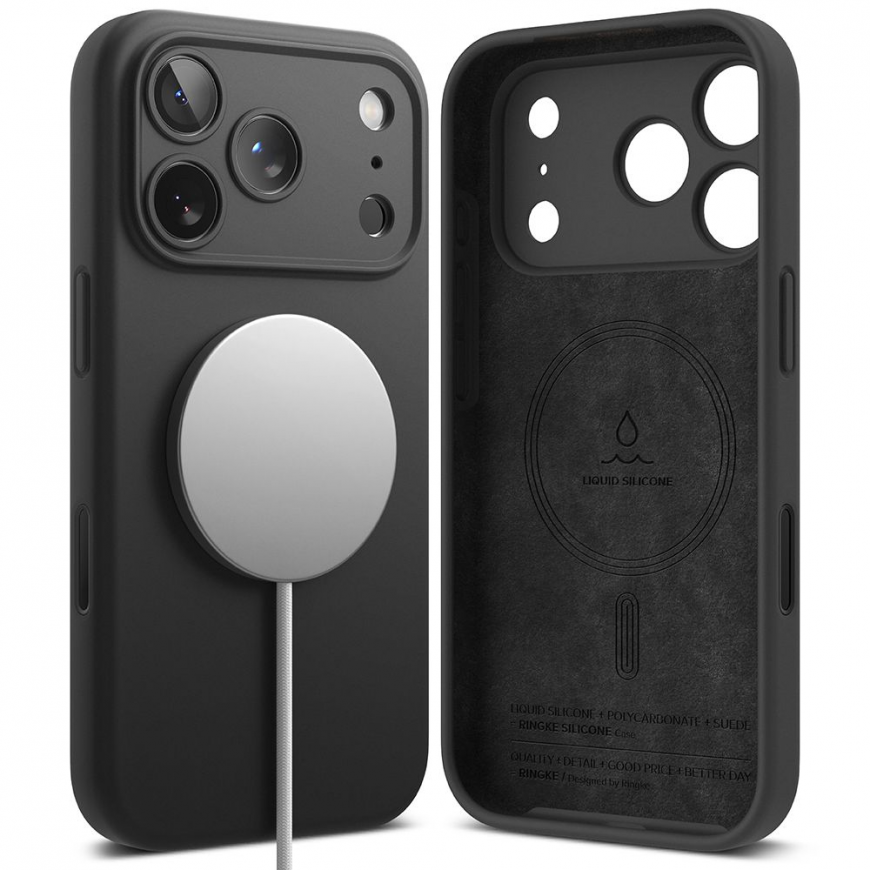 Ringke Silicone Magnetic MagSafe Case for iPhone 17 Pro Max - Bl – 2