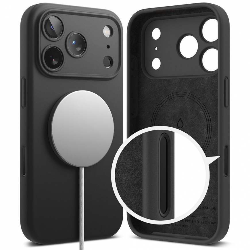 Ringke Silicone Magnetic MagSafe Case for iPhone 17 Pro Max - Bl – 3