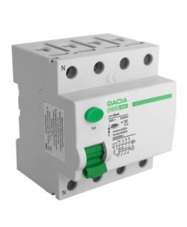 25A, 30mA, 4P diferencialinis automatinis jungiklis, A tipo GACIA PR8NM 4P 25A 30MA A