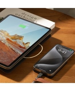 Native Union (Re)Classic Qi2 Power Bank - magnetic power bank 5000 mAh compatible with MagSafe and Qi2, USB-C to USB-C 15 cm cab