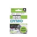 DYMO D1 Standard - Black on Transparent - 9mm marķēšanas lenta Melns uz caurspīdīga DYMO D1 Standard - Black on Transparent - 9mm marķēšanas lenta Melns uz caurspīdīga