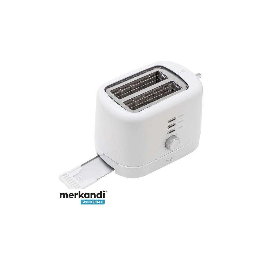 Sandwich toaster Adler AD 3224 white with a bun rack | 7 browning levels | defrosting and heating function