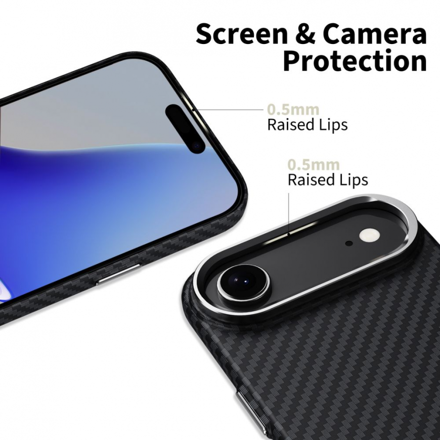 TECH-PROTECT ION CARBON MAGSAFE IPHONE 17 AIR BLACK|SILVER – 2