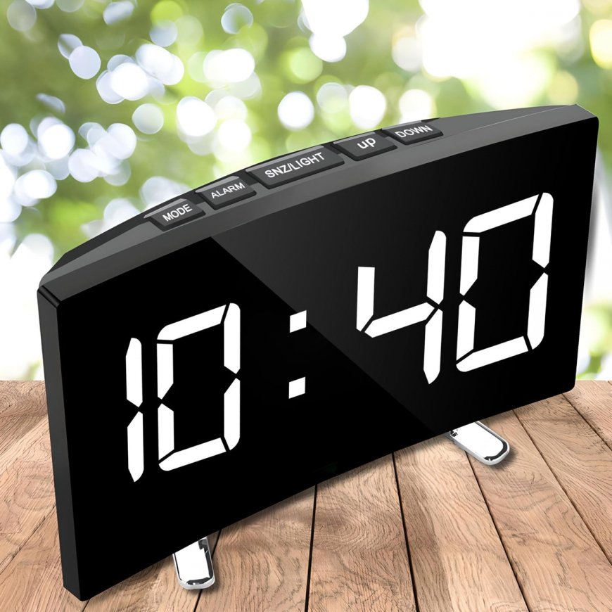 Retoo Electronic Alarm Clock with Thermometer, Date, LED Mirror – 2