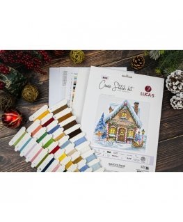 luca S Набор для вышивания крестиком. «Santa’s Shop» 25x25 см SB1435