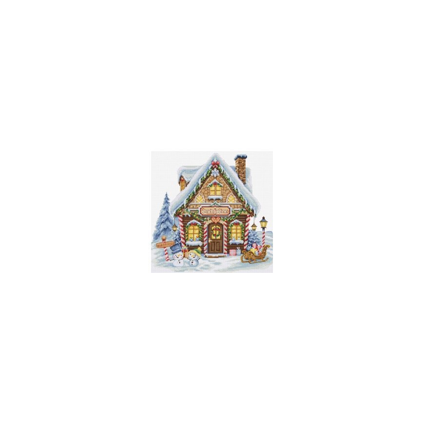luca S Набор для вышивания крестиком. «Santa’s Shop» 25x25 см SB1435 – 2