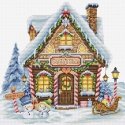 luca S Kryželių siuvinėjimo rinkinys „Santa’s Shop“ 25x25cm SB1435