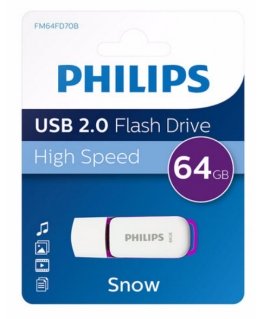Philips FM64FD70B USB флеш накопитель 64 GB USB тип-A 2.0 Пурпурный, Белый