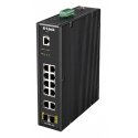 D-Link DIS-200G-12S tīkla pārslēgs Vadīts L2 Gigabit Ethernet (10/100/1000) Melns