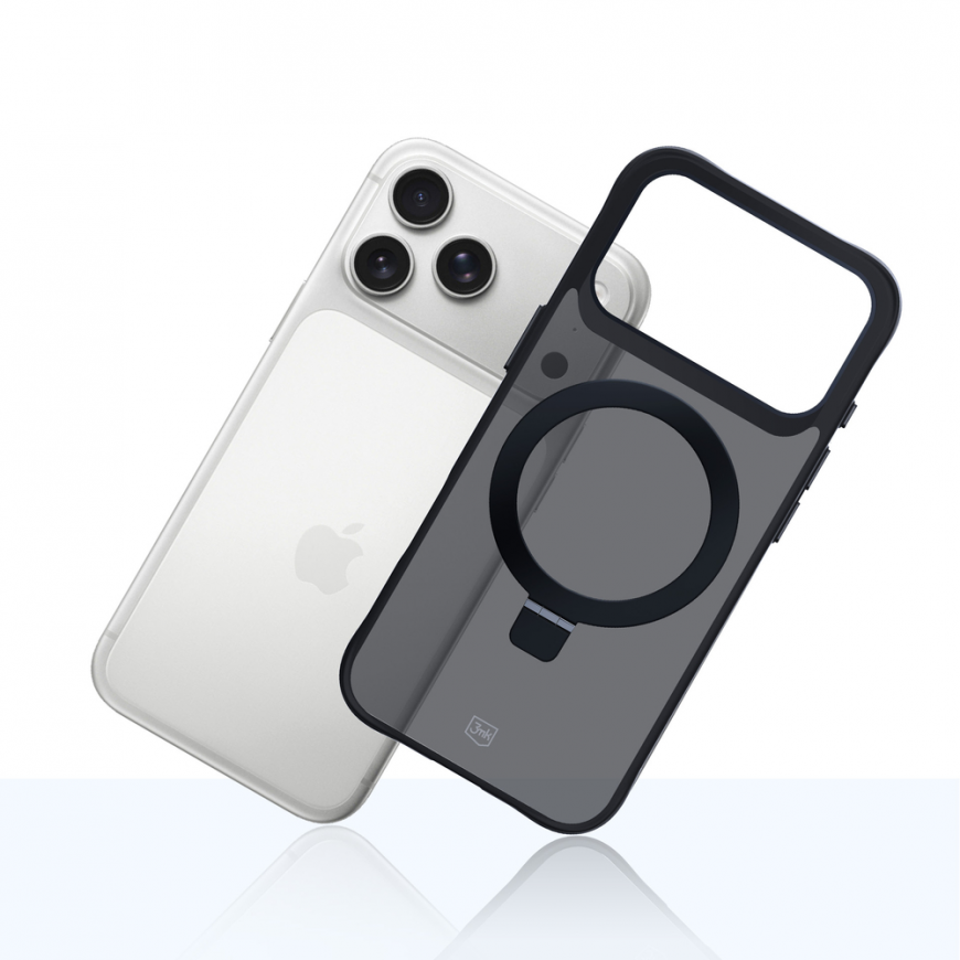 3mk Smoke Case Mag&Stand for iPhone 17 Pro Max - Black – 5