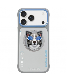 Case Nimmy Glasses Cool Dog MagSafe for iPhone 17 grey