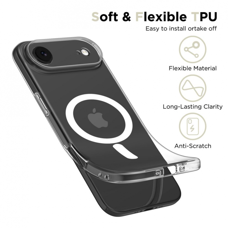 TECH-PROTECT FLEXAIR MAGSAFE IPHONE 17 AIR CLEAR – 3