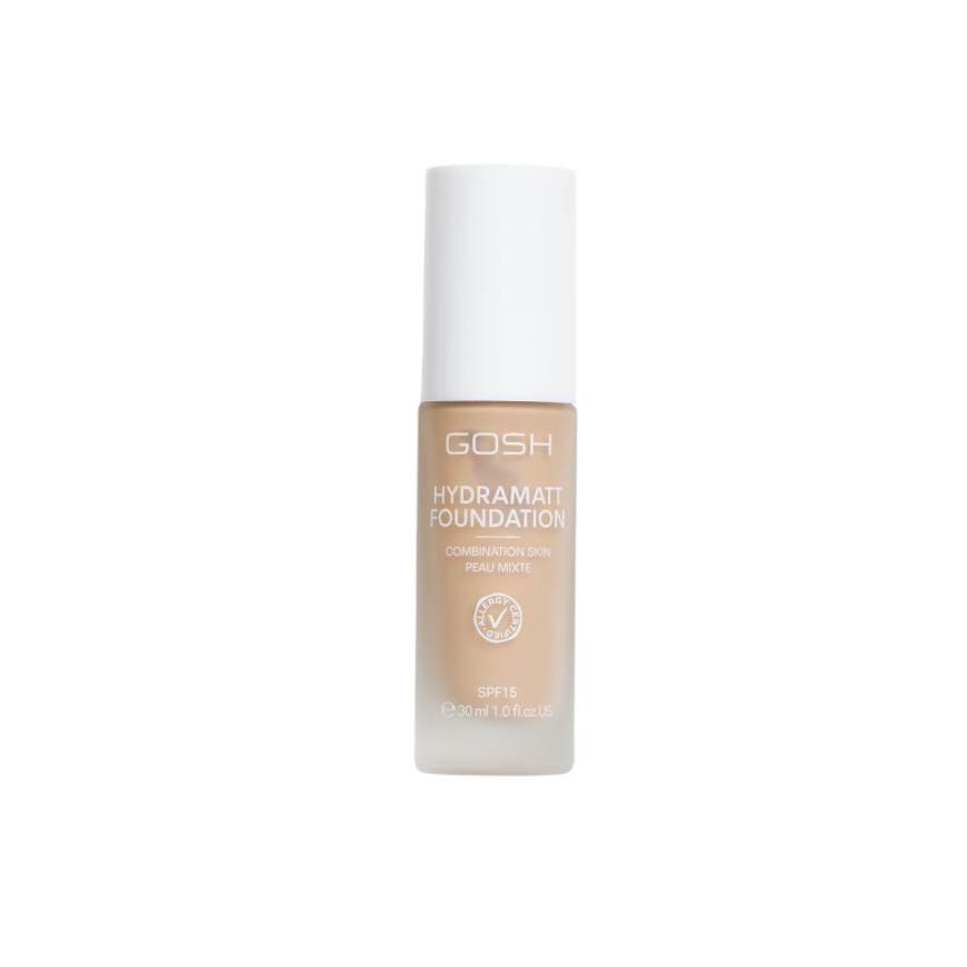 Gosh, Hydramatt, Vegan, Matte, Liquid Foundation, 010N, Light Da