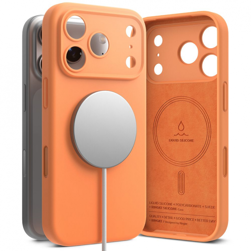 Ringke Silicone Magnetic MagSafe Case for iPhone 17 Pro Max - Or
