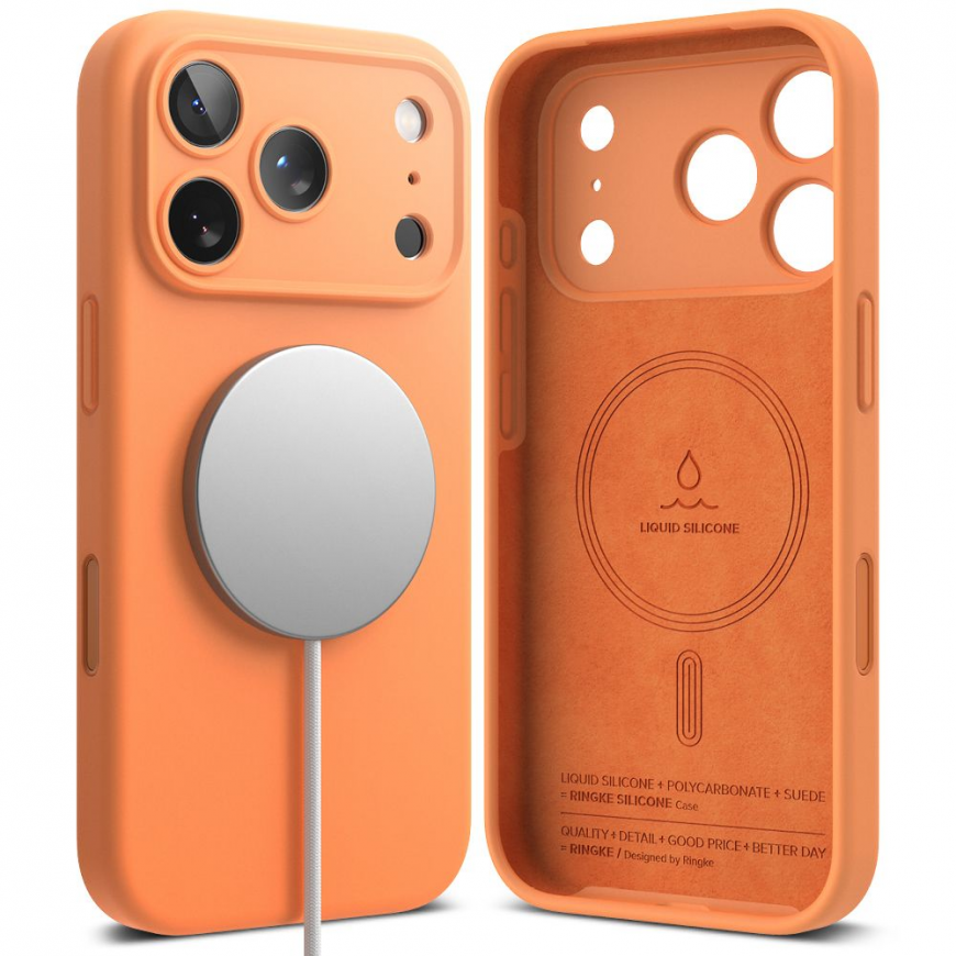 Ringke Silicone Magnetic MagSafe Case for iPhone 17 Pro Max - Or – 2