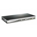 D-Link DXS-1210-12TC/E tīkla pārslēgs Vadīts L2 10G Ethernet (100/1000/10000) 1U Melns, Sudrabs
