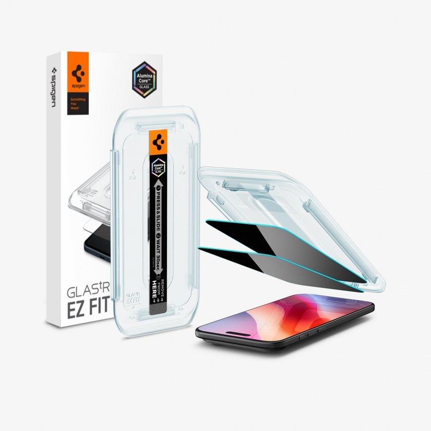 Spigen Glas.tR EZ Fit Privacy Privatumo ekrano aspauga Apple 2 vnt
