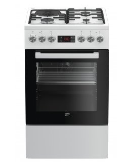 Beko FSE53320DWCS Vapaasti seisova liesi Sähkö Kaasuliesi musta, Valkoinen