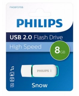 Philips FM08FD70B USB-välkmälu 8 GB USB tüüp A 2.0 Türkiis, Valge