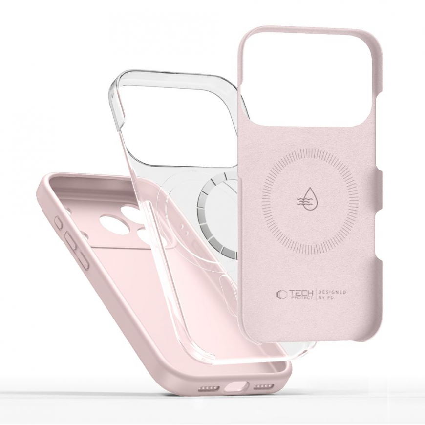TECH-PROTECT SILICONE MAGSAFE IPHONE 17 PRO PINK PEARL – 2