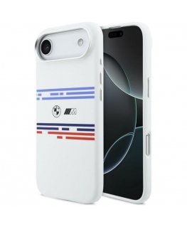 BMW M Silicon Horizontal Line MagSafe Case for iPhone Air White