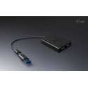 i-tec CADUAL4KDP video kabeļu aksesuārs 0,27 m USB Type-A/USB Type-C 2 x DisplayPort Melns