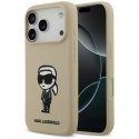 Apple KARL LAGERFELD -kotelo IPHONE 17 Pro:lle MagSafe-yhteensopiva KLHMP17LSKIGROW (Silicone W/ KL Sketch & Logo) ruskea.
