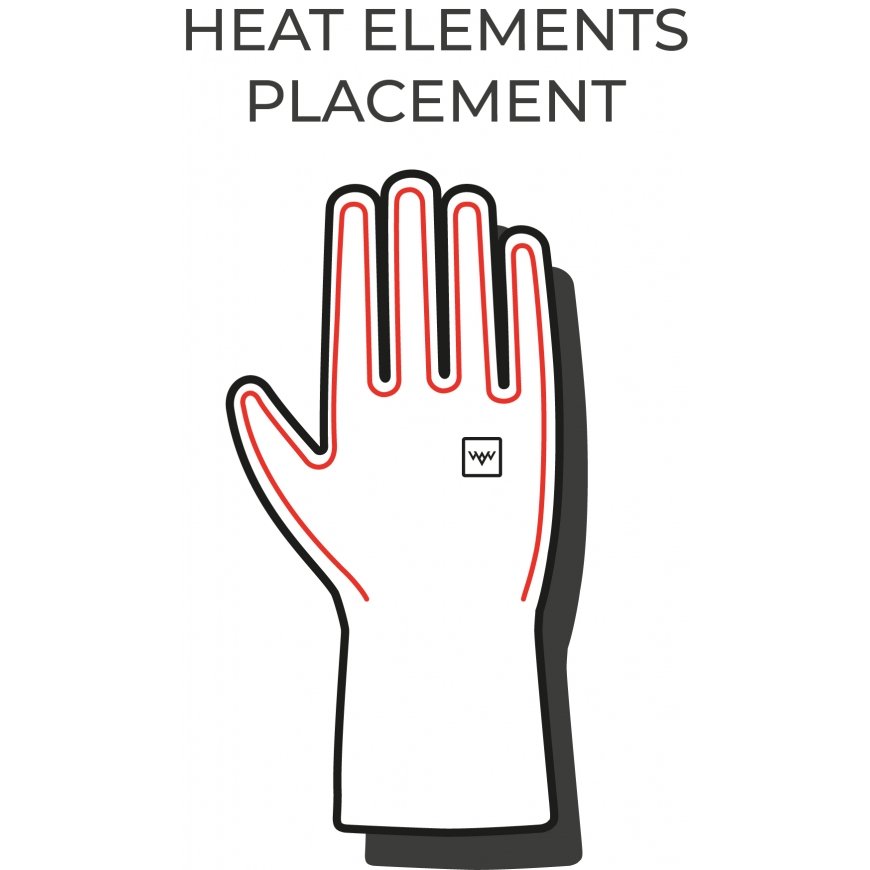 Heat Experience HEOS048-L pirštinė Pirštinės Unisekso stiliaus Juoda – 5