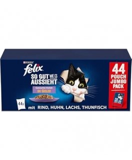 PURINA FELIX AGAIL MV Mišri 44x85g + 44x85g nemokamai