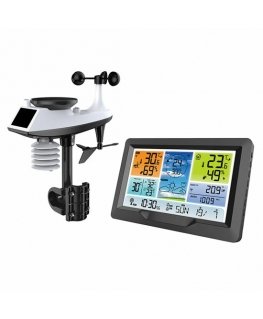 Solight TE90 digitāla laika apstākļu noteikšanas stacija Melns LCD DC/Baterija