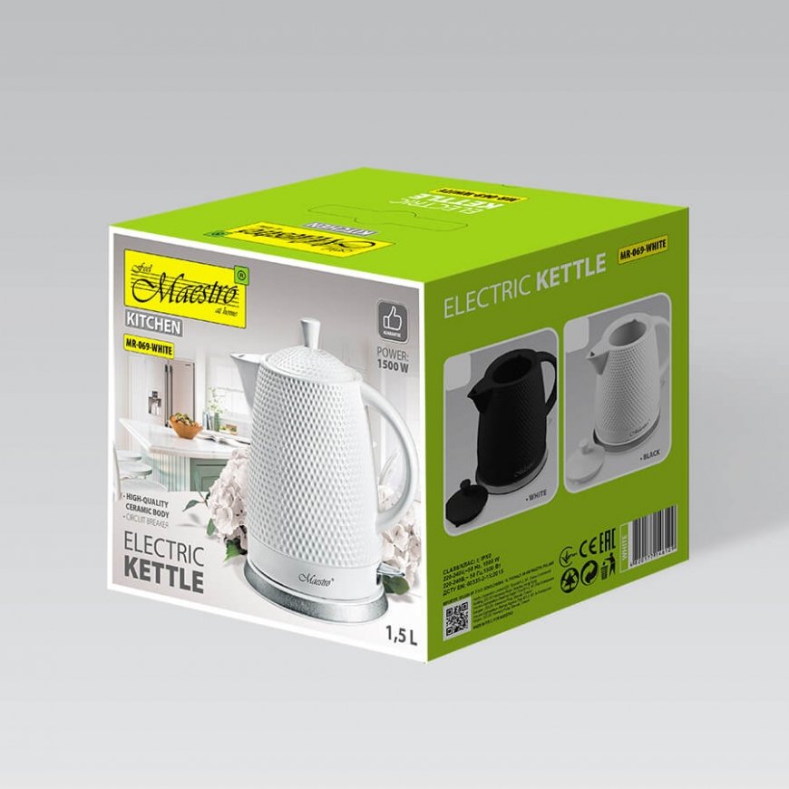 MAESTRO MR-069 electric kettle 1.5 l 1500W (MR-069-WHITE)