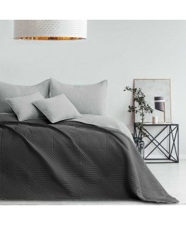 Blanket AXEL color gray simple material - textile microfiber 260x280 DecoKing