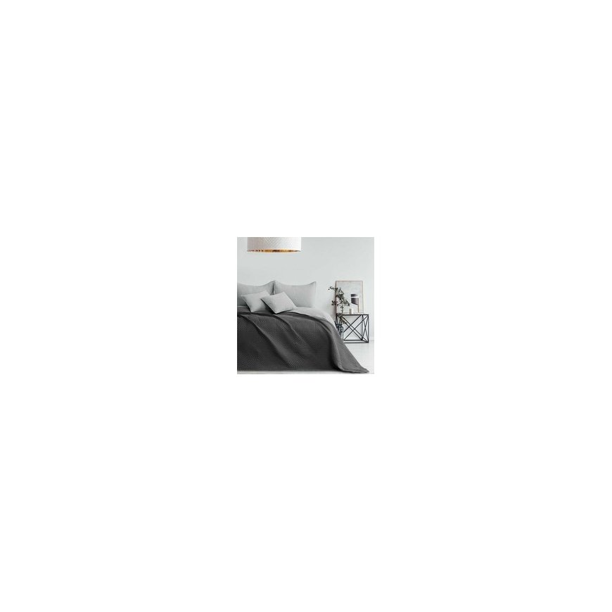 Blanket AXEL color gray simple material - textile microfiber 260x280 DecoKing – 2