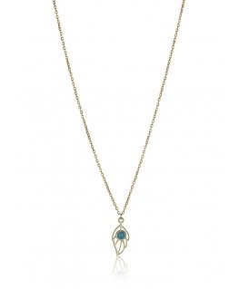 Emily Westwood Delicate позолоченный кулон с бирюзовым можжевельником EWN23028G