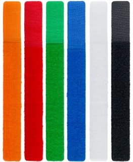 Goobay 70350 vadu organizētājs Grīda Kabeļa turētājs Melns, Zils, Zaļš, Oranžs, Sarkans, Balts 6 pcs