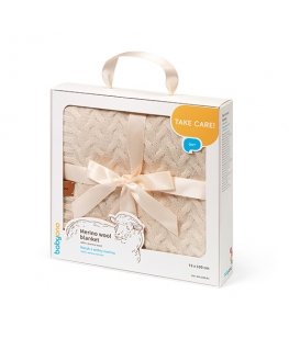 Purepower Babyono плед из мериносовой шерсти светло-кремовый 1648/01