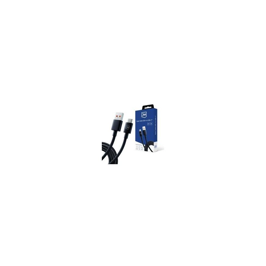 3Mk suojavarusteet - 3mk Hyper Cable N-SARJA A/C - C/Lightning 1,2 m 9V/2A 60W Musta – 2