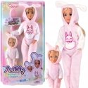 Doll set with pink bunny overalls WOOPIE ROYAL