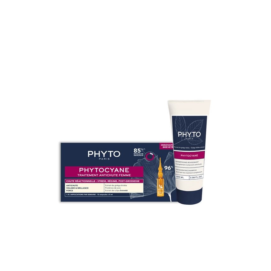 PHYTOCYANE WOMEN REACTIONAL HAIR LOSS + Šampūns KOMPLEKTS 2 gab.