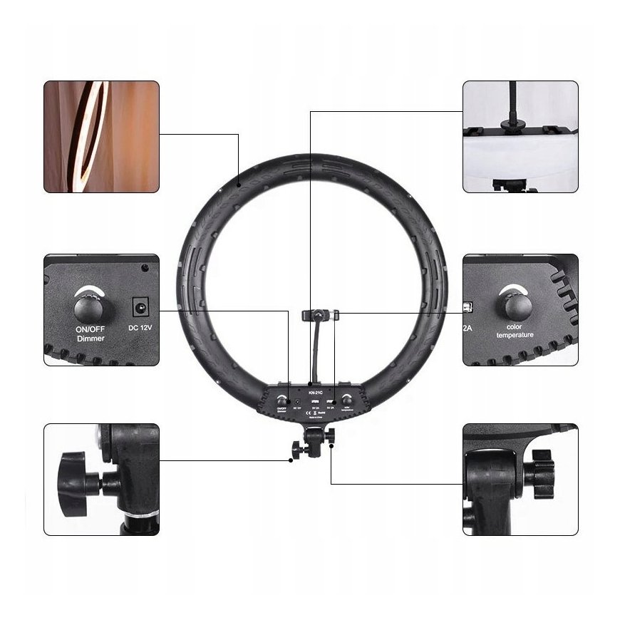 LED Gaisma - MITOYA MTY-21C 53cm 3000-6000K Tālvadības USB Pieslēgumi