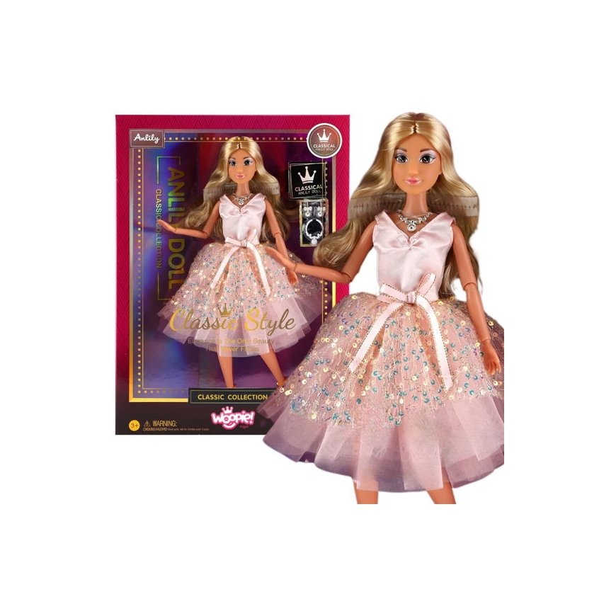 Кукла Лили с розовым платьем WOOPIE ROYAL 30 см