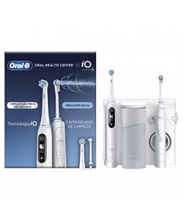 Oral-B iO6 & OxyJet Täiskasvanud Pöörlev/võnkuv hambahari Valge