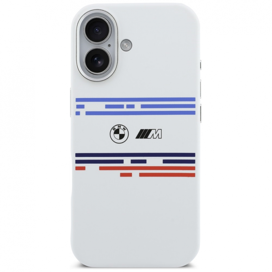 BMW M Silicon Horizontal Line MagSafe Case for iPhone 17 White – 3