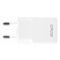 Deltaco USB-C-seinälaturi, 1x USB-C PD 30 W, kapea koko, tukee PPS:ää