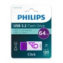 Philips Click USB flash drive 64 GB USB Type-C 3.2 Gen 1 (3.1 Gen 1) Violet, White