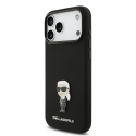 Karl Lagerfeld Liquid Silicone Metal Ikonik Case for iPhone 17 P