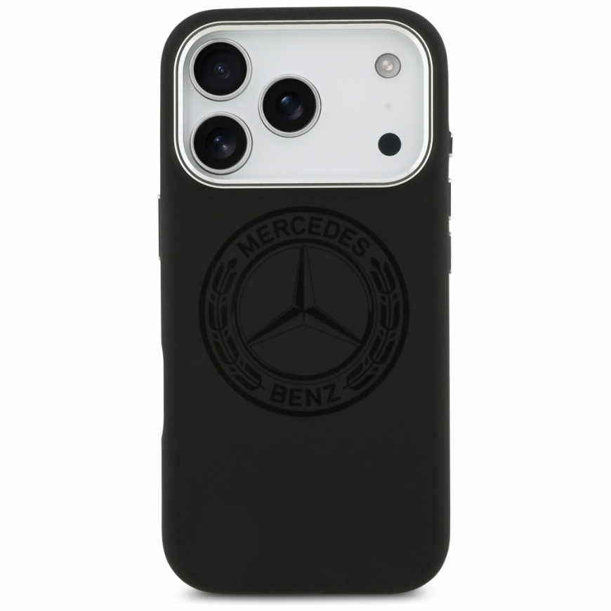 Case Mercedes Silicone Vintage Logo MagSafe for iPhone 17 Pro bl – 3