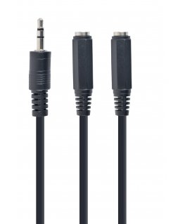Gembird CCA-415-0.1M audiokaabel 0,1 m 3.5mm 2 x 3.5mm Must