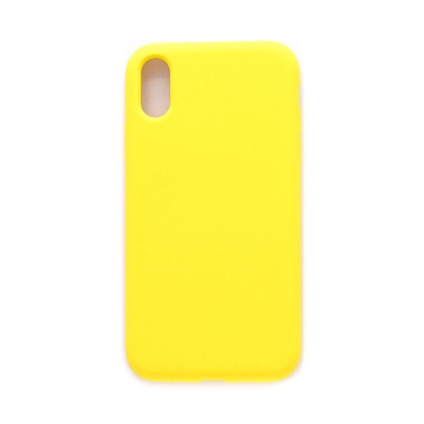 Apple iPhone Xs Premium Soft Touch Silicone - Kuori Vaalea Keltainen